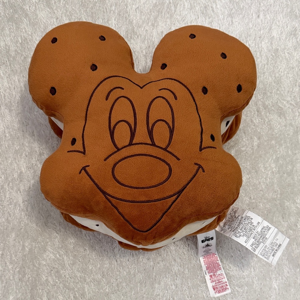 Disney Eats Mickey Ice Cream Sandwich Plush Pillow NWOT